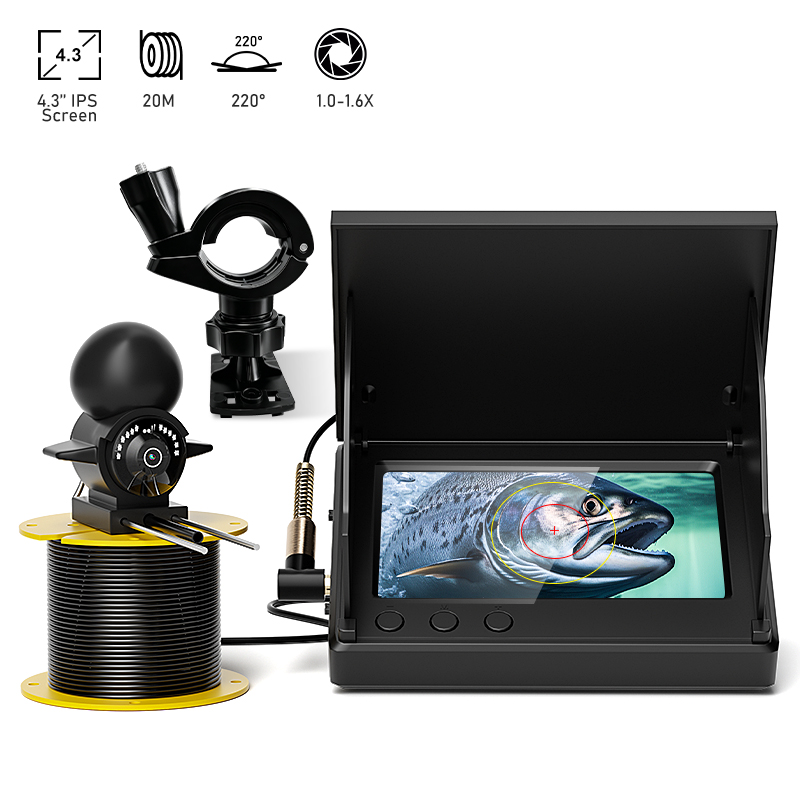 Fishing Camera - 4,3'' LCD Tragbarer Fischfinder, 20m Unterwasser-Fischkamera
